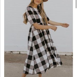 Roolee Maddie Buffalo plaid dress